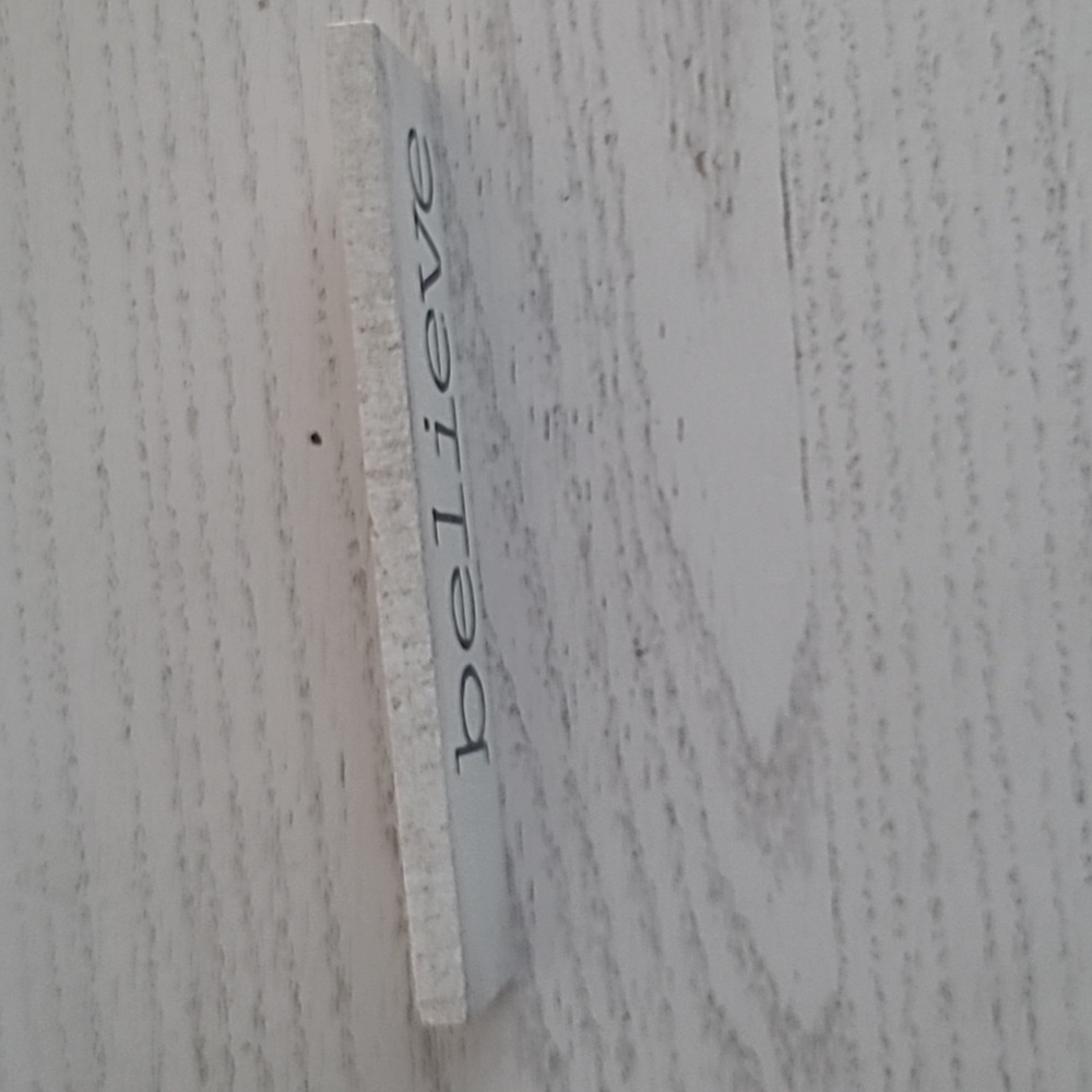 White Believe Wooden Sign Home Decor Accent Piece EUC Gift Inspirational Words - Picture 3 of 4